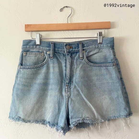 Madewell Pants - MADEWELL The Mom Jean Short Light Blue Wash Cutoffs  | Size 27
